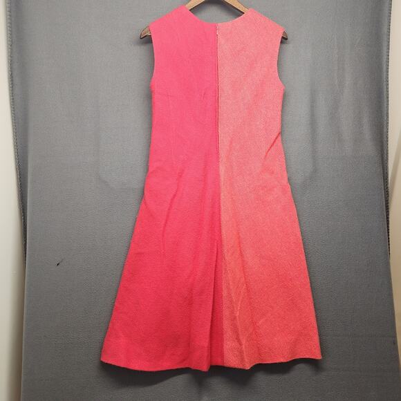 Countess Ebba Von Eckermann Vtg 60s Dress Womens Wool Pink Sweden Tagged 16 - Picture 2 of 16